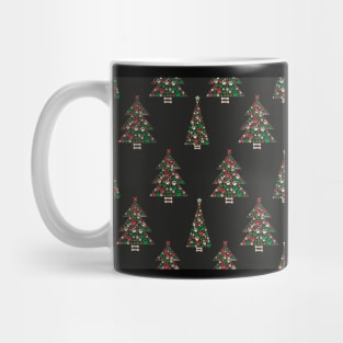 Made of paw print Christmas tree Mug